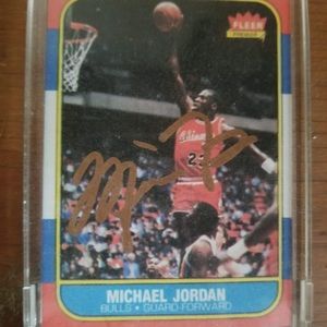 Autographed Michael Jordan Card